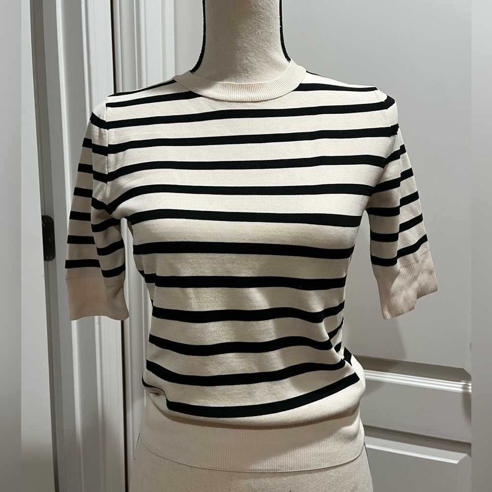 ZARA KNIT STRIPED TOP